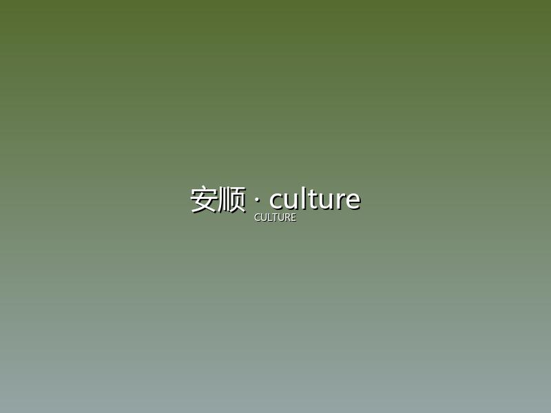 安顺 culture