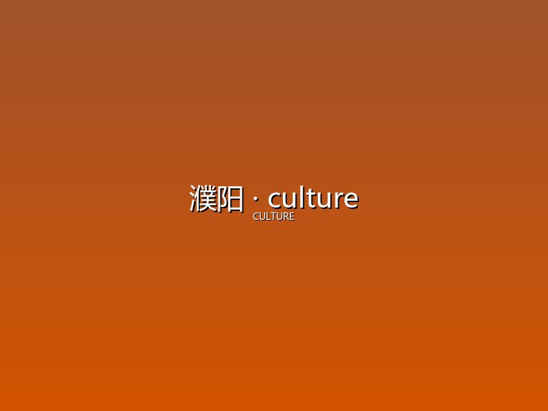 濮阳 culture