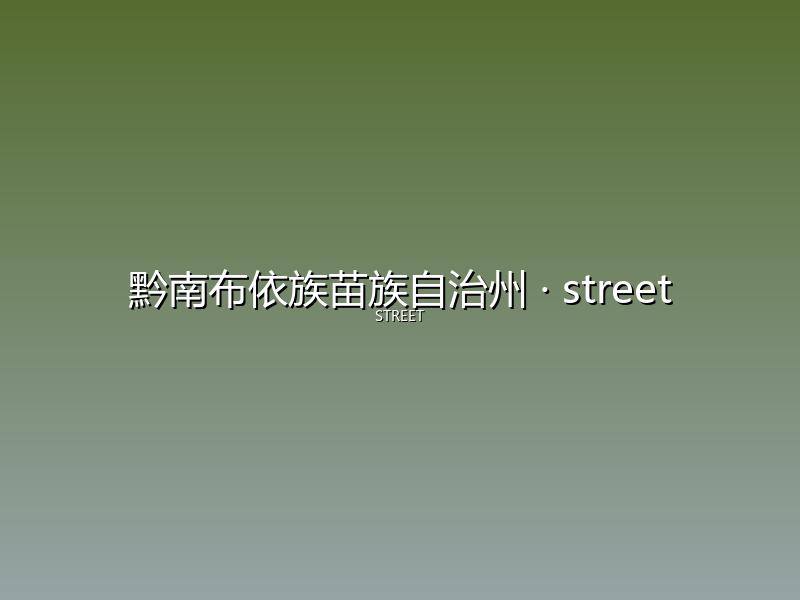 黔南布依族苗族自治州 street