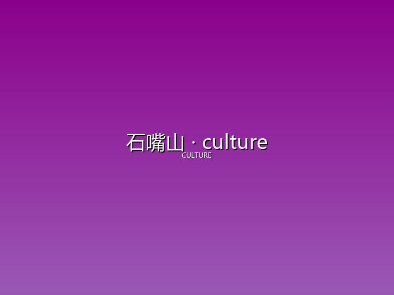 石嘴山 culture