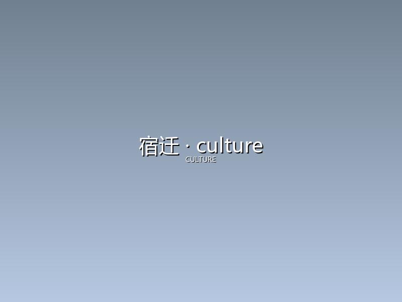 宿迁 culture