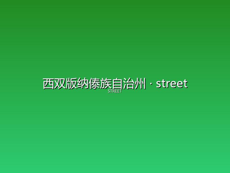 西双版纳傣族自治州 street