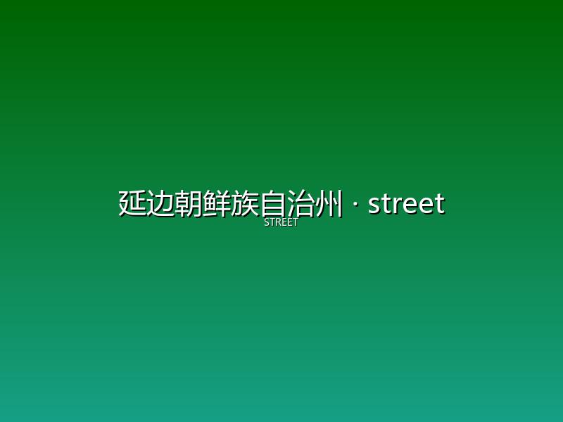 延边朝鲜族自治州 street